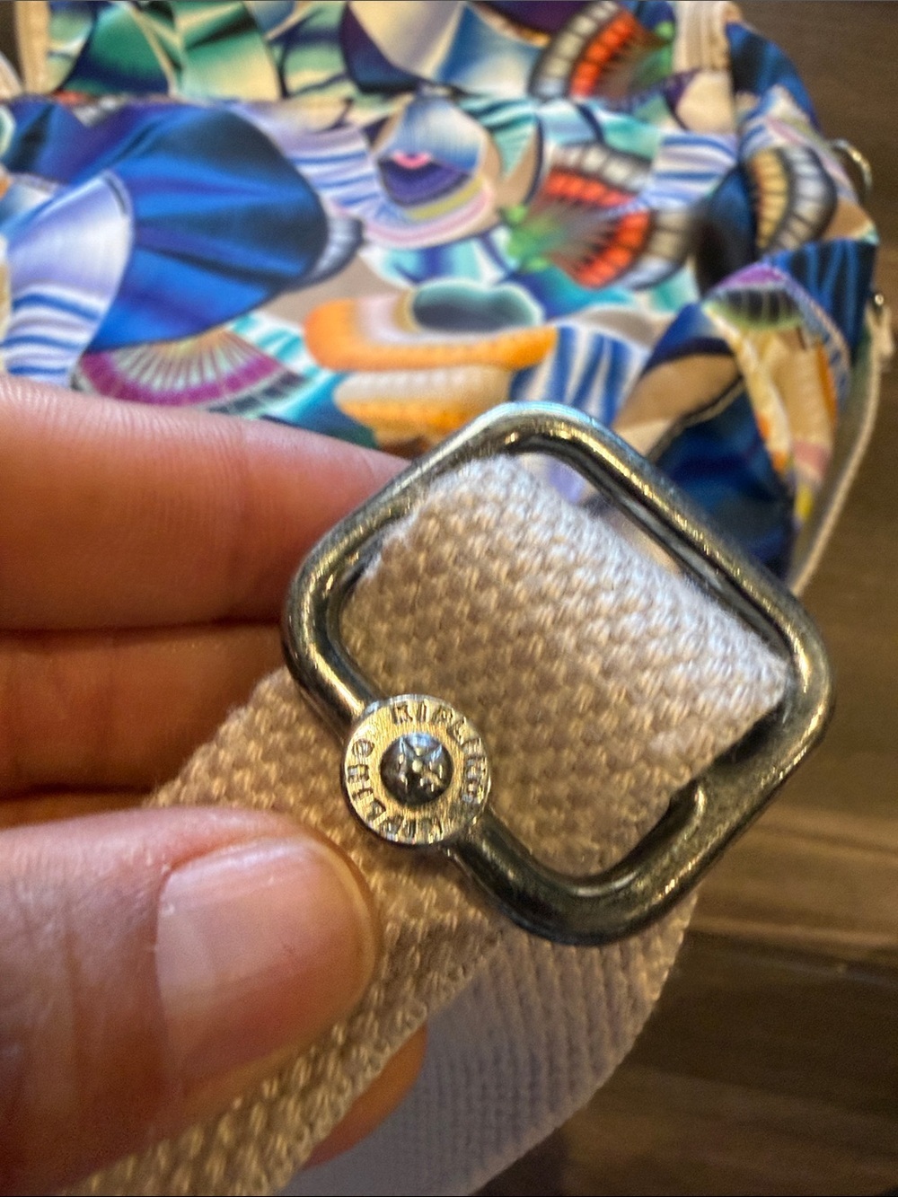 Kipling Multicolor Floral Print Crossbody Bag - Beige Trim - Picture 5 of 7
